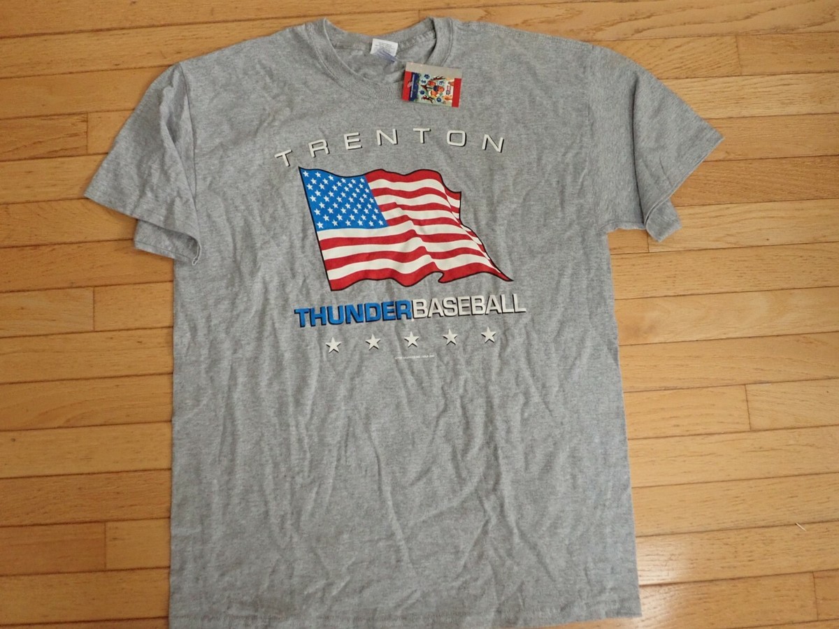 TRENTON THUNDER BASEBALL GREY T SHIRT NEW WITH TAG Large