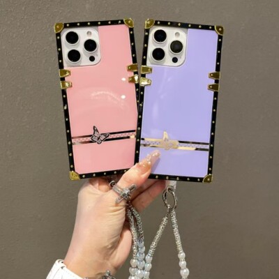 Rectangle Butterfly Phone Case For Xiaomi POCO X7 X6 Redmi Note 10 11 12 13 14