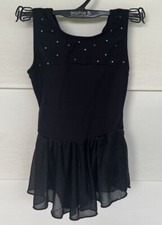 Girl  s 4/5 Black Jacques Moret Dance Leotard