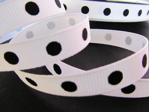 50 yards Single Polka Dot 3/8" Grosgrain Ribbon/FREE Ship USA Seller R134-Roll - Picture 19 of 20