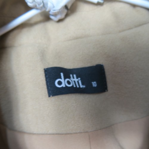 Dotti Womens Pea Coat Jacket 10(AU) or Small Beige Double Breasted Winter - Picture 3 of 8