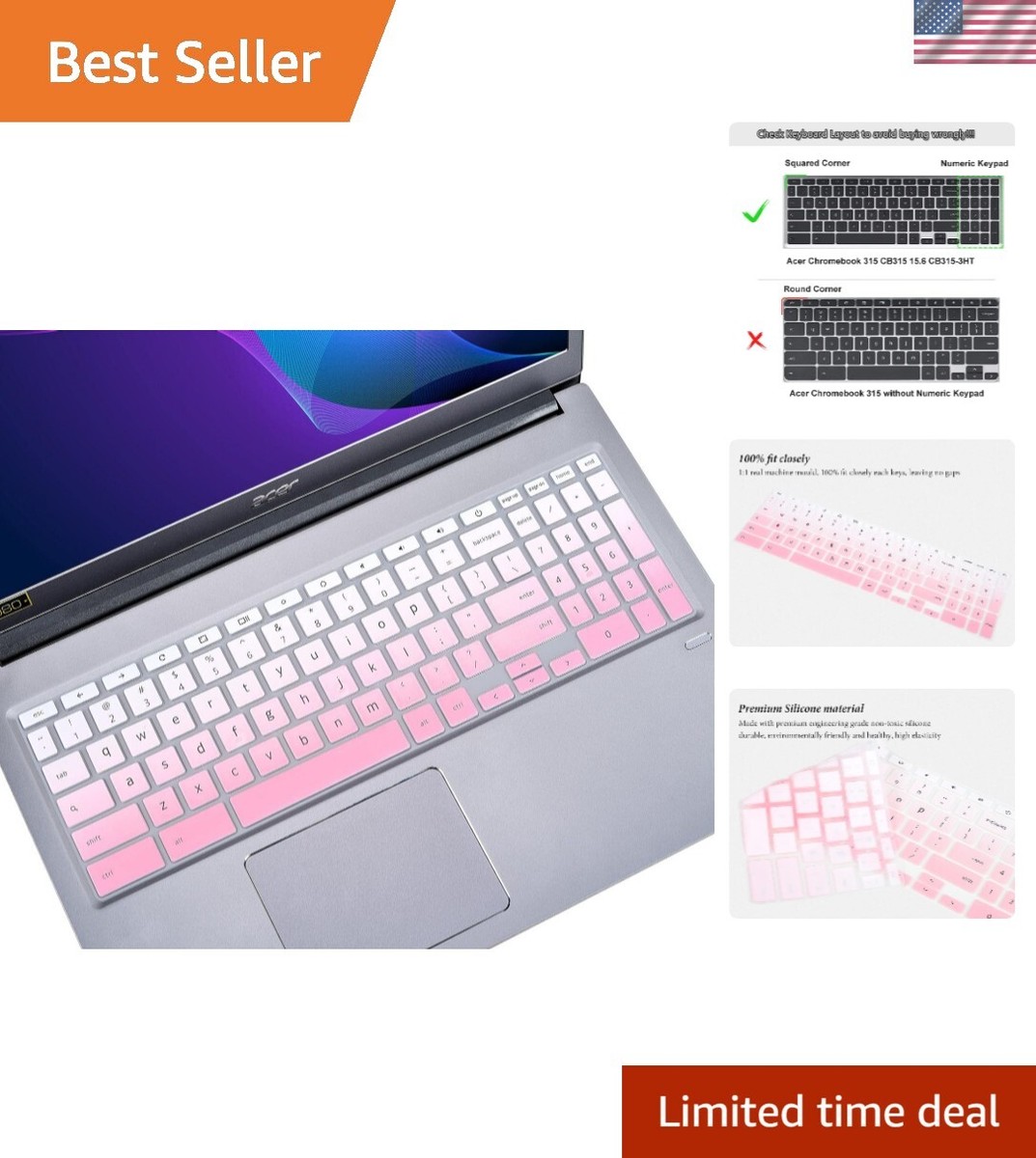 Alapmk Protective Case Cover For Acer Chromebook R13 R