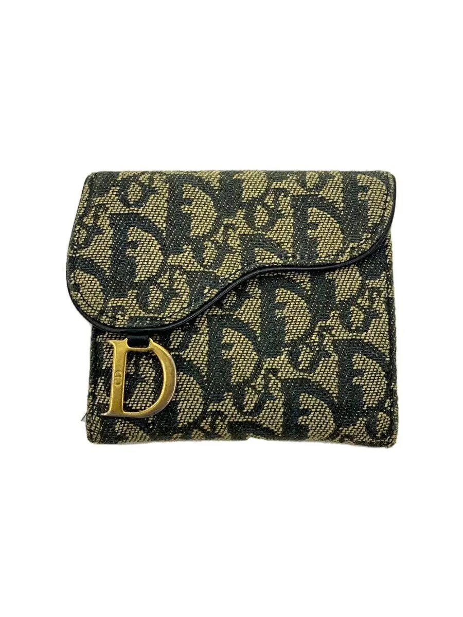 Christian Dior Portefeuille Bifold Toile Motif Neuf Homme avec Rayures