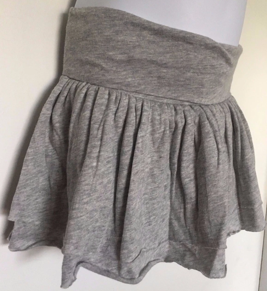 Falda Ralph Lauren Niñas Sólida Gris Jaspeado Cintura Plegable 2 Capas Talla 5 Nueva con Etiquetas Foto 2 de 4