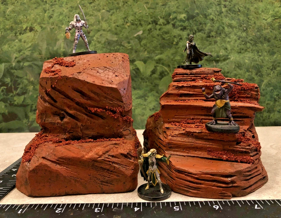 Wargaming Terrain JUEGO DE 8 PINTADOS Modular Hills Red Rock Mars Sedona Hellstone Foto 4 de 4