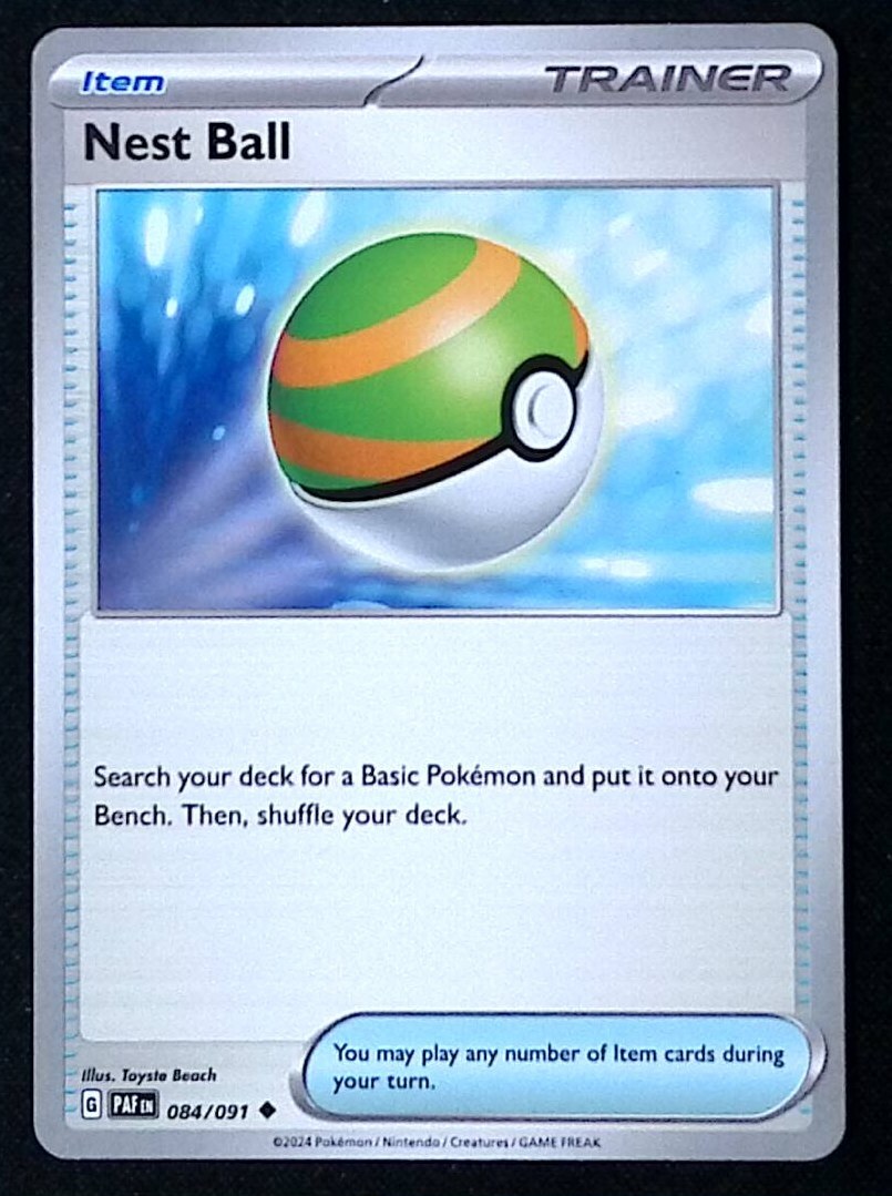 Nest Ball - 84/91 Pokemon Paldean Fates Trainer - NM - Combined Ship