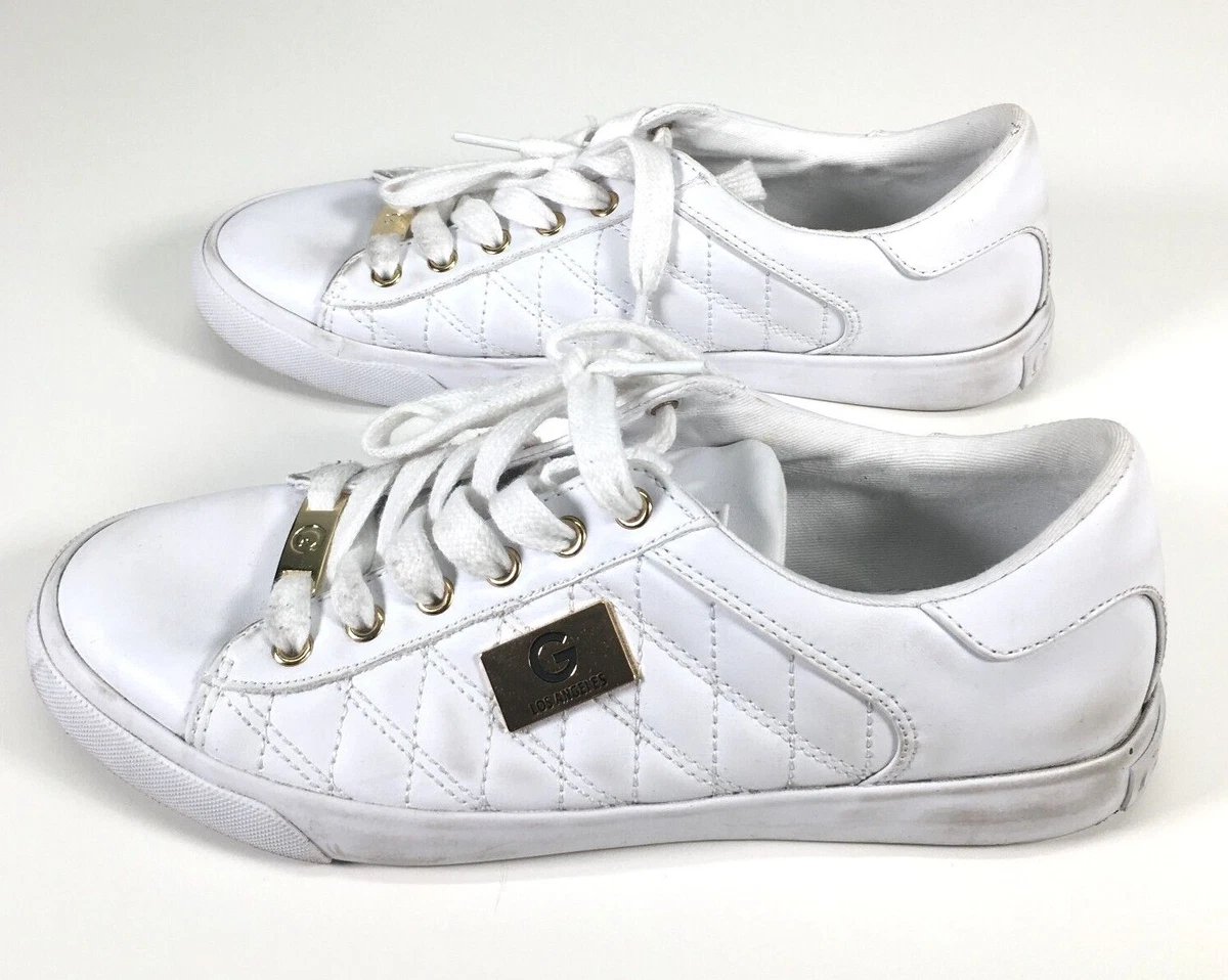 Guess white runners sale