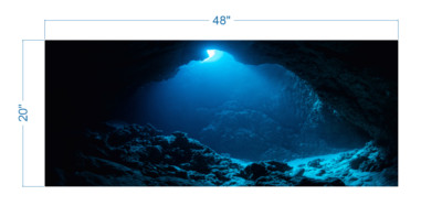 Underwater Cave - ''Not Peel and Stick'' Aquarium Background AQB0011