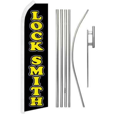 Locksmith Swooper Flutter Feather Advertising Flag Kit Keys Made