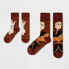 Disney Frozen II Olaf Kristoff Dad and Kid Matching Socks 2 Pr Pick a Kids Size