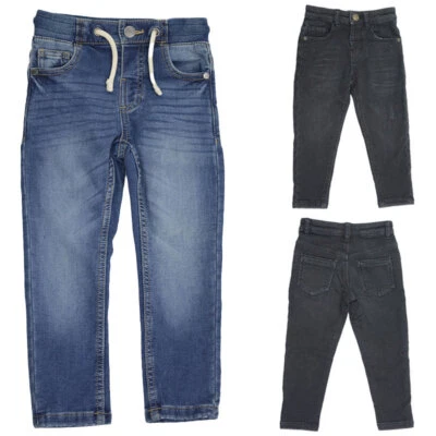 EX M&S Kids Jegging Jeans Boys Girls Molly Mid Rise Stretch Trouser Pants Bottom