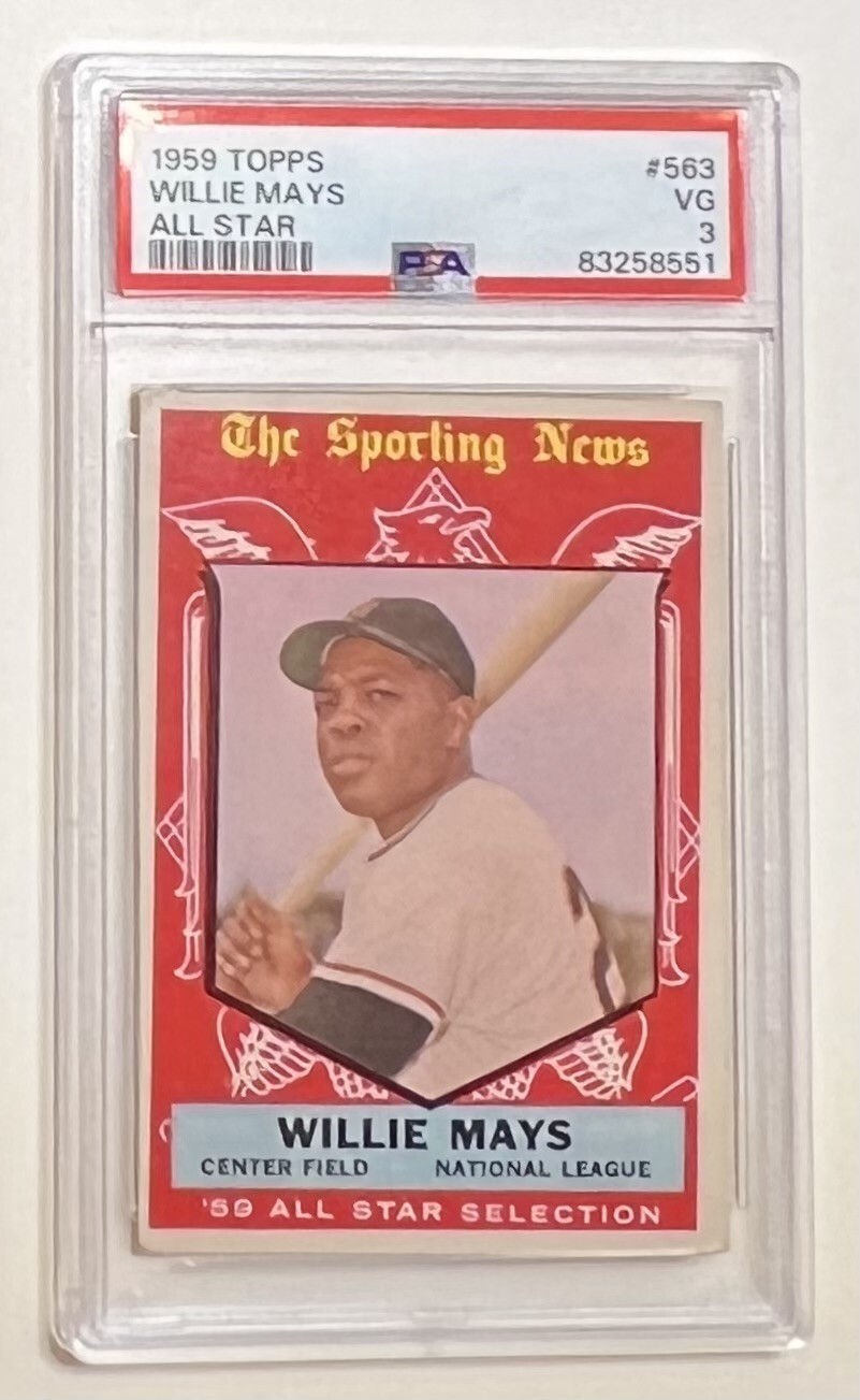 1959 Topps #563 Willie Mays All Star HOF PSA 3 VG