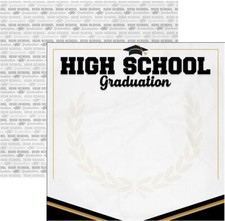 High School Graduation, scrapbook paper, DS, Scrapbook Customs 30828