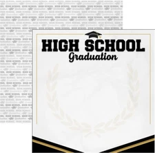 High School Graduation, scrapbook paper, DS, Scrapbook Customs #30828