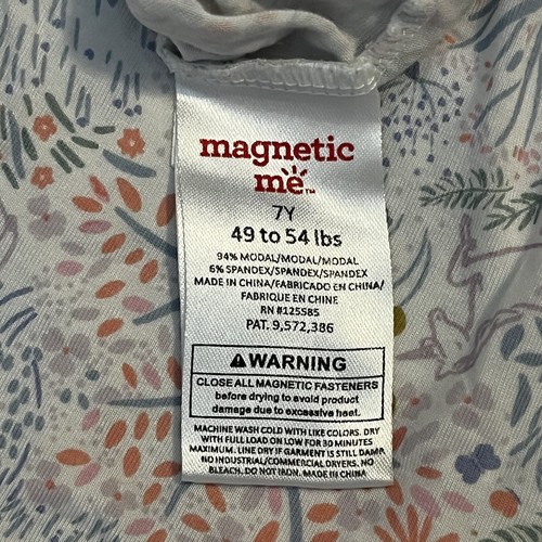 MAGNETIC ME Modal Pink Unicorn Peacock No Drama Long Sleeve Pajama Top size 7 - Picture 7 of 8