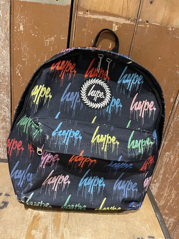Hype Rucksack Backpack Back & Multicolor Graffiti Unisex Tasche - Bild 2 von 4