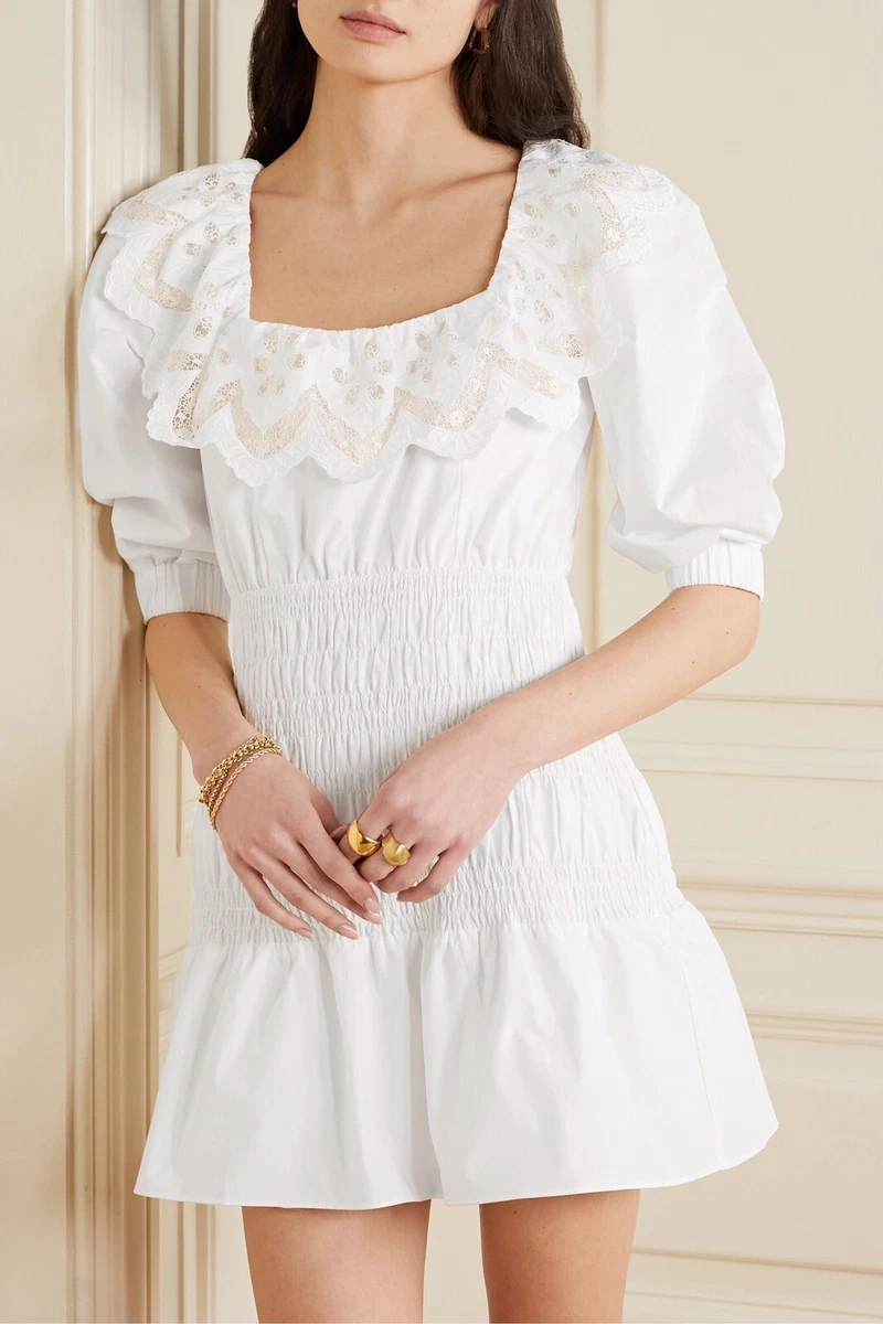 Self portrait top broderie anglaise dress