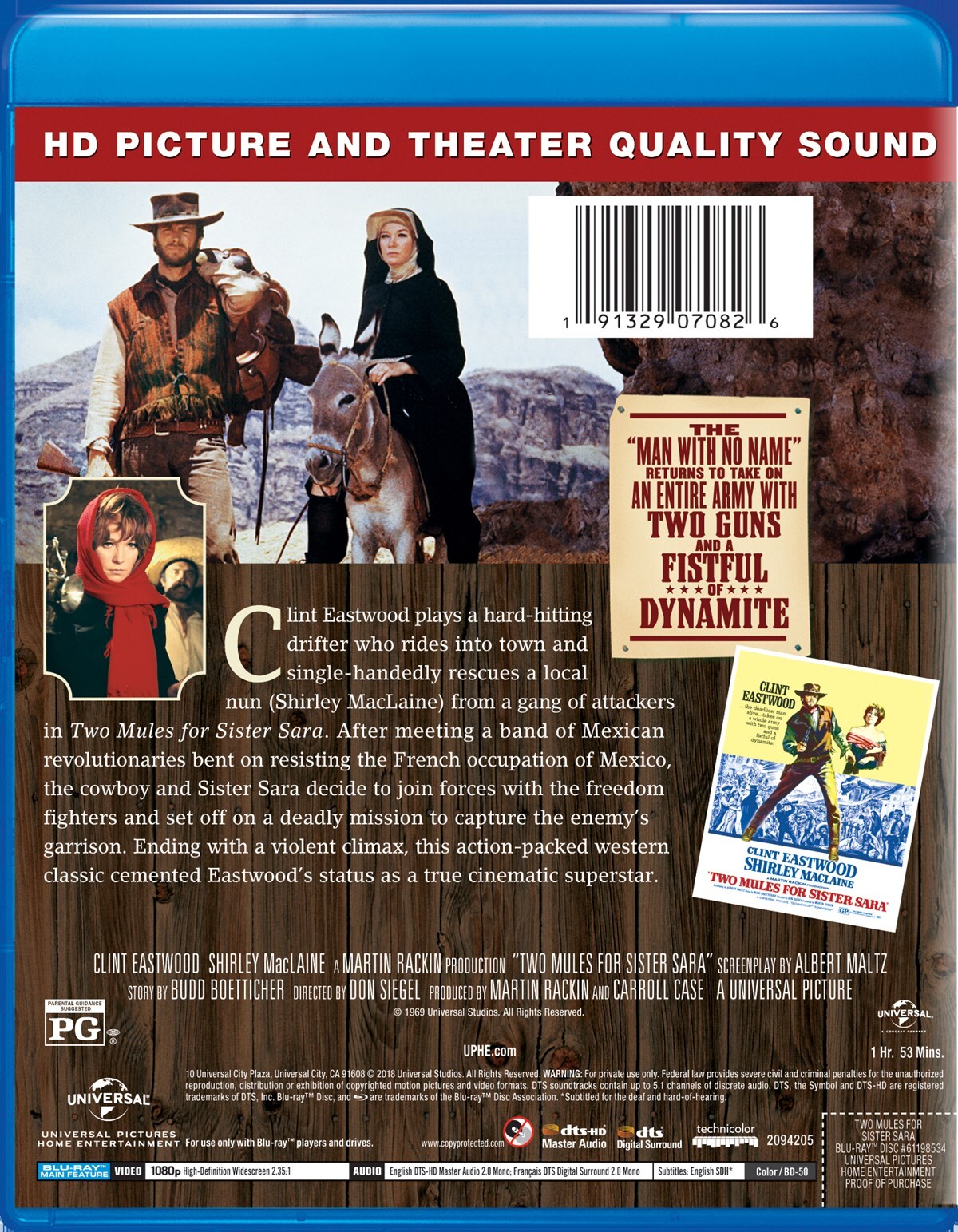 Two Mules for Sister Sara Blu-ray Clint Eastwood NEW