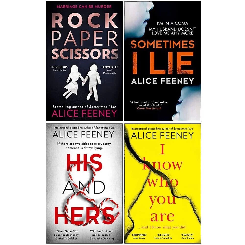 Alice Feeney 4 Books Collection Paperback Set - Fiction - (Rock Paper Scissors,.