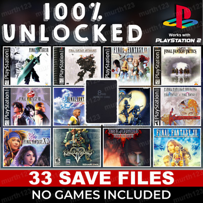 FINAL FANTASY 100% Unlocked! | MEMORY CARD SAVES | 6 7 8 9 10 12 X X-2 PS1 PS2