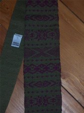 Olive Green with Purple Knit Sock Tie Made in USA NEW
