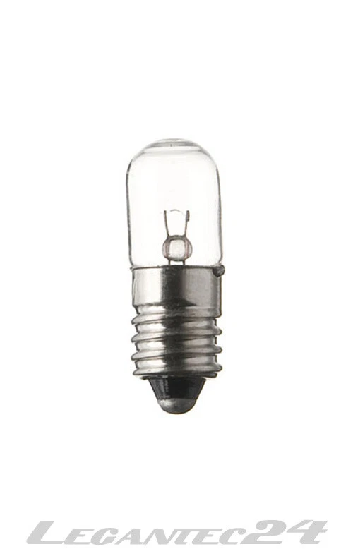 LT24 Bombilla 6,3V 300mA 1,9W E10 10x28mm Bombilla Bombilla 6,3Voltios 1,9W Nuevo