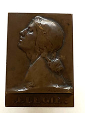 Elegie - Signiert VP Dautel und  Rome / 1904 - Plakette aus Bronze