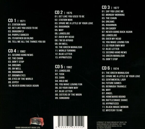 FLEETWOOD MAC - BOX-SET " RADIO BROADCASTS"  6 CD NEU - Bild 2 von 2