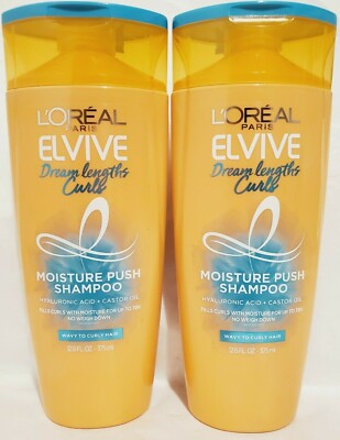 2 L'Oreal Paris Elvive Shampoo LOT Dream Lengths MOISTURE Hair treatment bulk