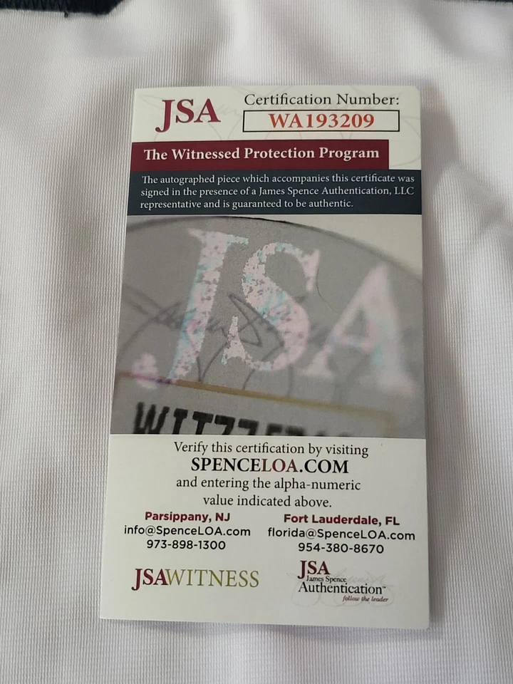 Whitey Herzog Autographed/Signed Jersey JSA COA Washington Senators - Image 4 of 4