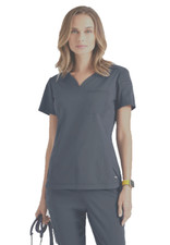 Grey's Anatomy by Barco Scrub Top NWT size S Grey Steel Color GRST009