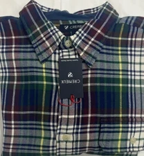 New Cremieux Men's Long Sleeve Flannel Shirt Multi Color Plaids Size M $22.00