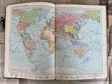 RARE Vintage 1990 Soviet USSR Large Geographical ATLAS of the WORLD. Moscow 1990