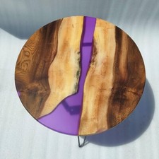 24 " Époxy Table Top , Résine Époxy Côté Meuble Bois Naturel Beauté