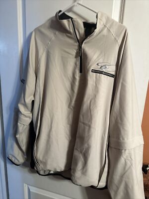 Ping Golf Sports Sports Coach RV Camper Men's Size XL  Jacket Beige 1/4 Zip
