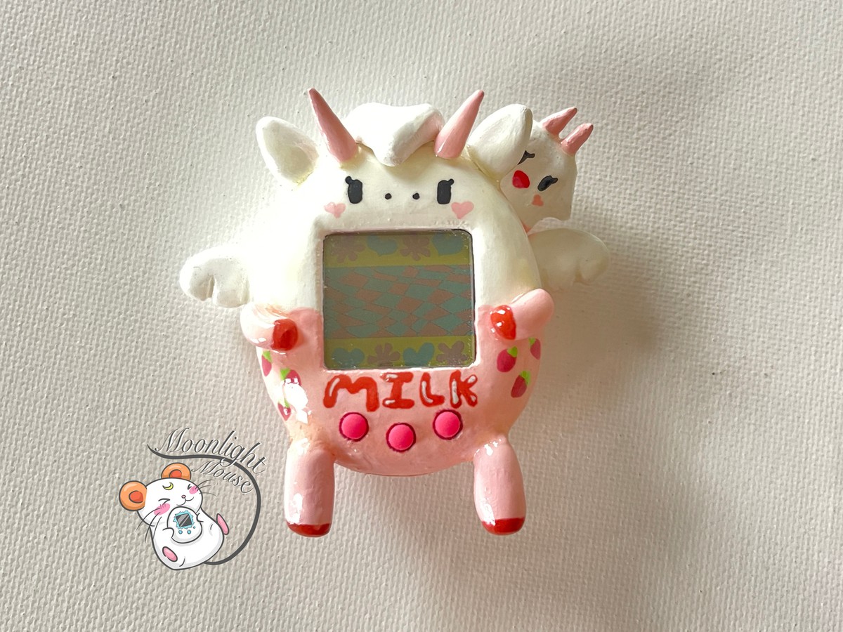 CUSTOM: Tamagotchi Original Gen 1 P1 Tokidoki Pink Strawberry Milk