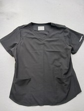 Skechers Barco Scrub Top 2XL Black Performance V-Neck Short Sleeve Pockets Work