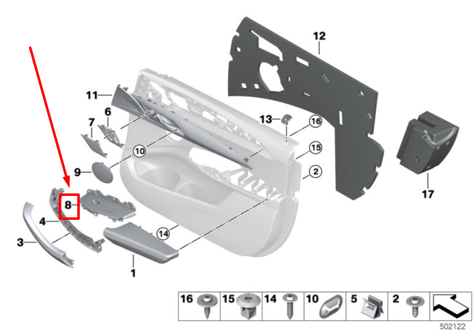 Neu Original BMW Trim Fensterheberschalter lef 51417473181 online  
