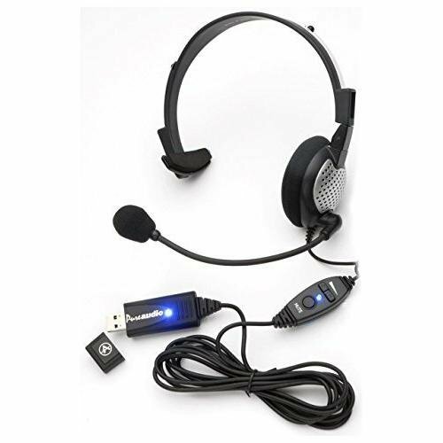 Monaural Voice Recognition Usb Headset With Noise Cancelling Boom Microphone For Dragon Naturallyspeaking 13, Dragon 13 Home, Premium , Professional & Dragon Dictate For Mac. (720189920714)