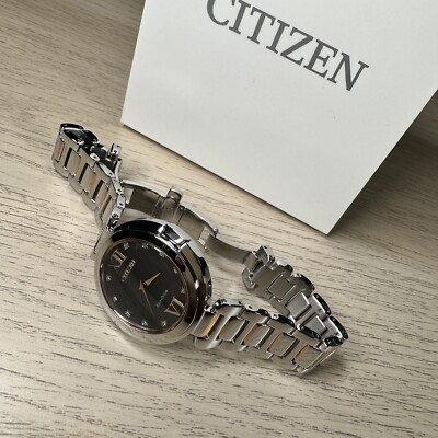 NEW✓DIAMOND✓Citizen Capella Diamond Black Dial Ladies Two-Tone