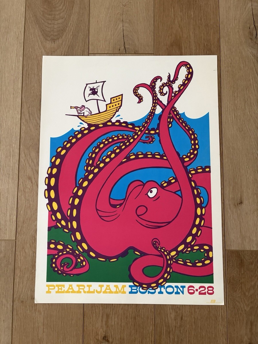 PEARL JAM 2008 BOSTON MANSFIELD MA 6/28/08 TOUR POSTER AMES BROS