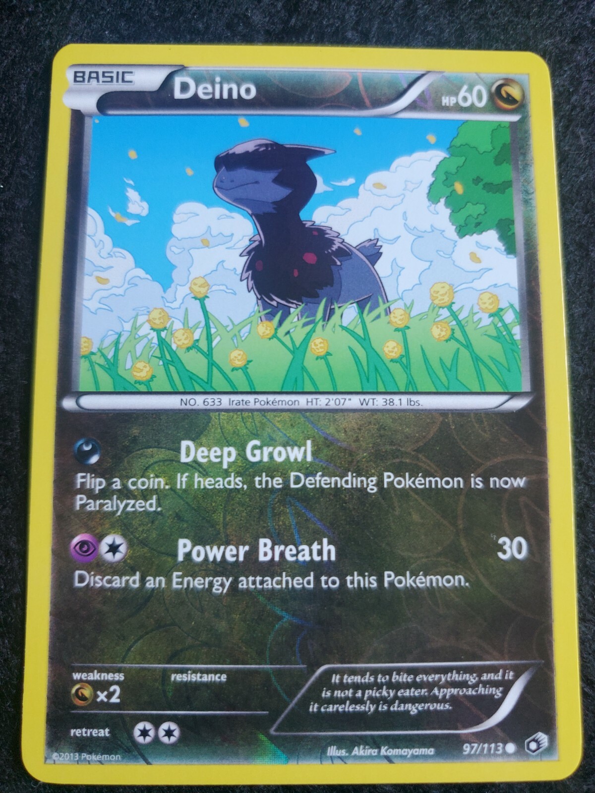 Pokemon DEINO 97/113 Legendary Treasures Rev Holo