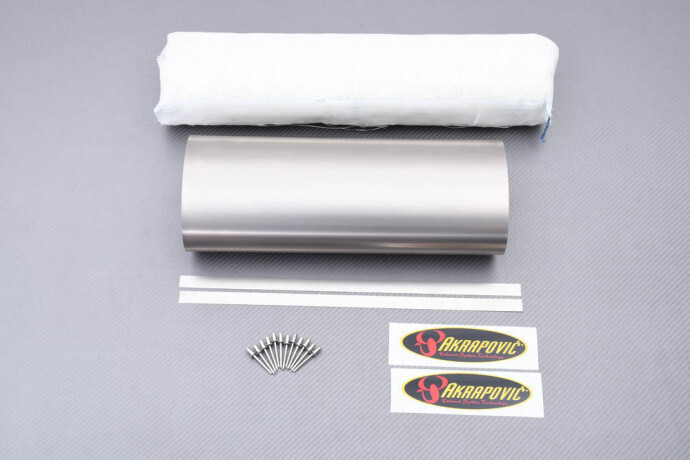 Silencieux Akrapovic P-RK9TL38 en titane et fibre de verre pour moto S-H6E2L-C
