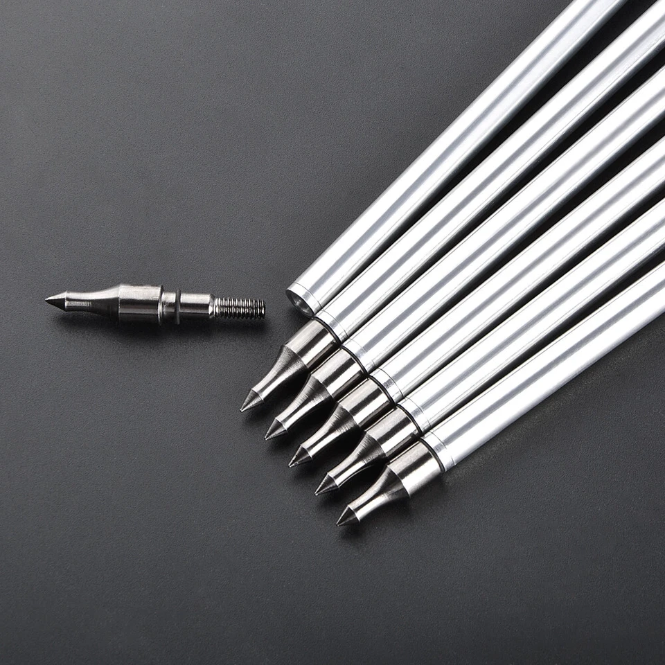 30" Archery Aluminum Arrows 4" Turkey Feathers SP500 Hunting Practice - Image 4 of 4