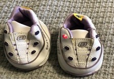 Build A Bear Skechers Light-up Tennis Shoes Sneakers white purple