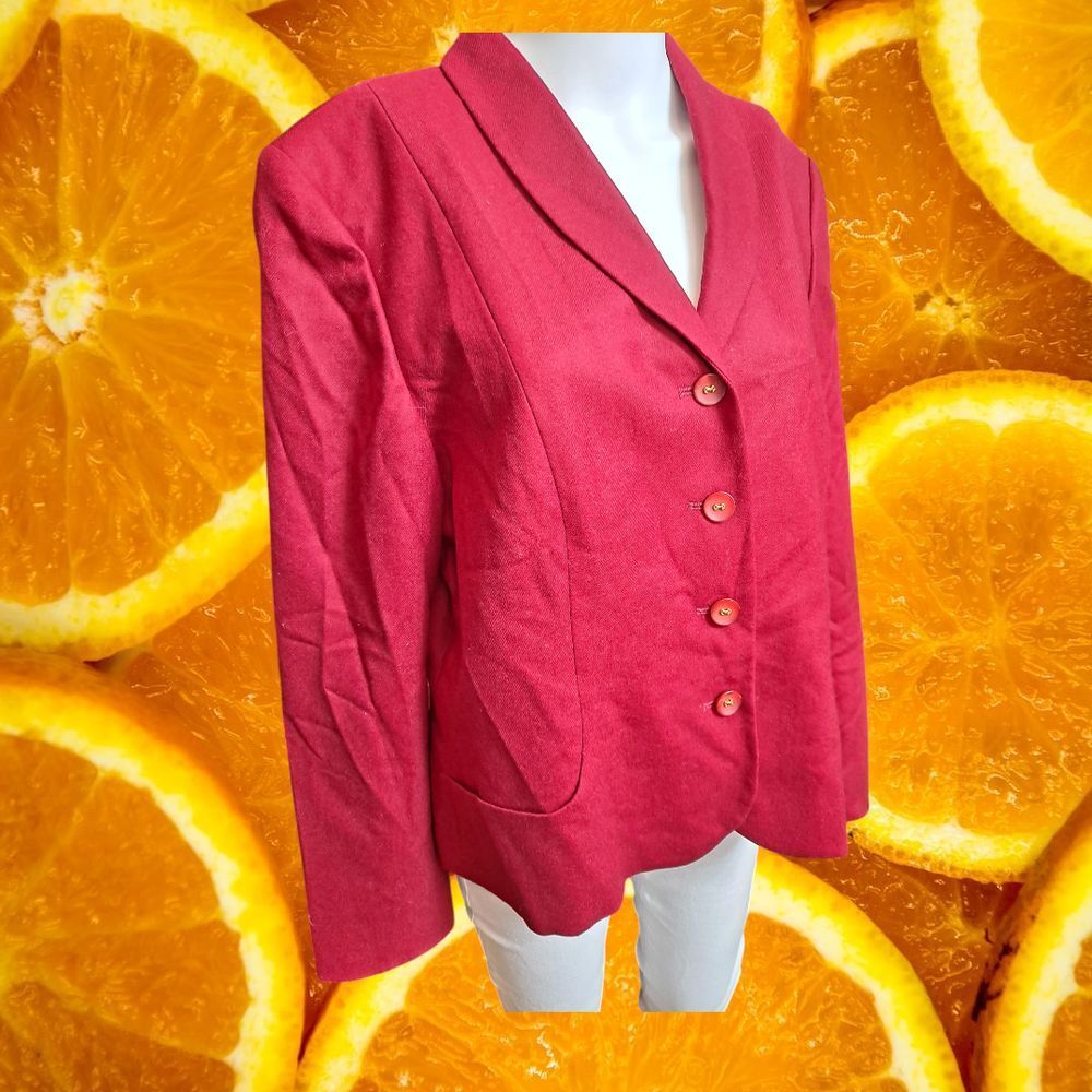 Pendleton Red Virgin Wool Blazer Professional Off… - image 7