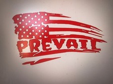 New U.S Flag Red Vinyl Sticker 9 in. x 12in.