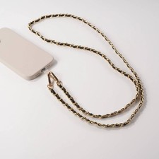 Hello Lux Gold Tone Chain with Faux Leather P...
