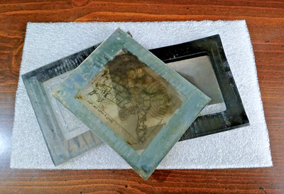 Three 1930s Magic Lantern Glass Slides featuring Weather Related Content