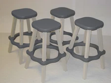 Leisure Accents Barstools (Warm Grey/Deep Grey) - 4 Pack